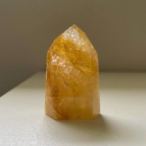 Golden Healer Tower Natural Polished Crystal Point AAA Quality